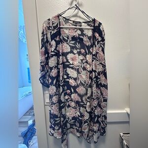 Floral kimono style cardigan
